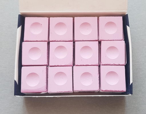 Billardkreide Silver Cup pink 12er Pack